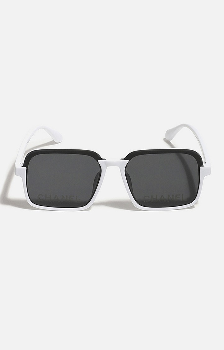 Women's white frame Oversized Sunglasses