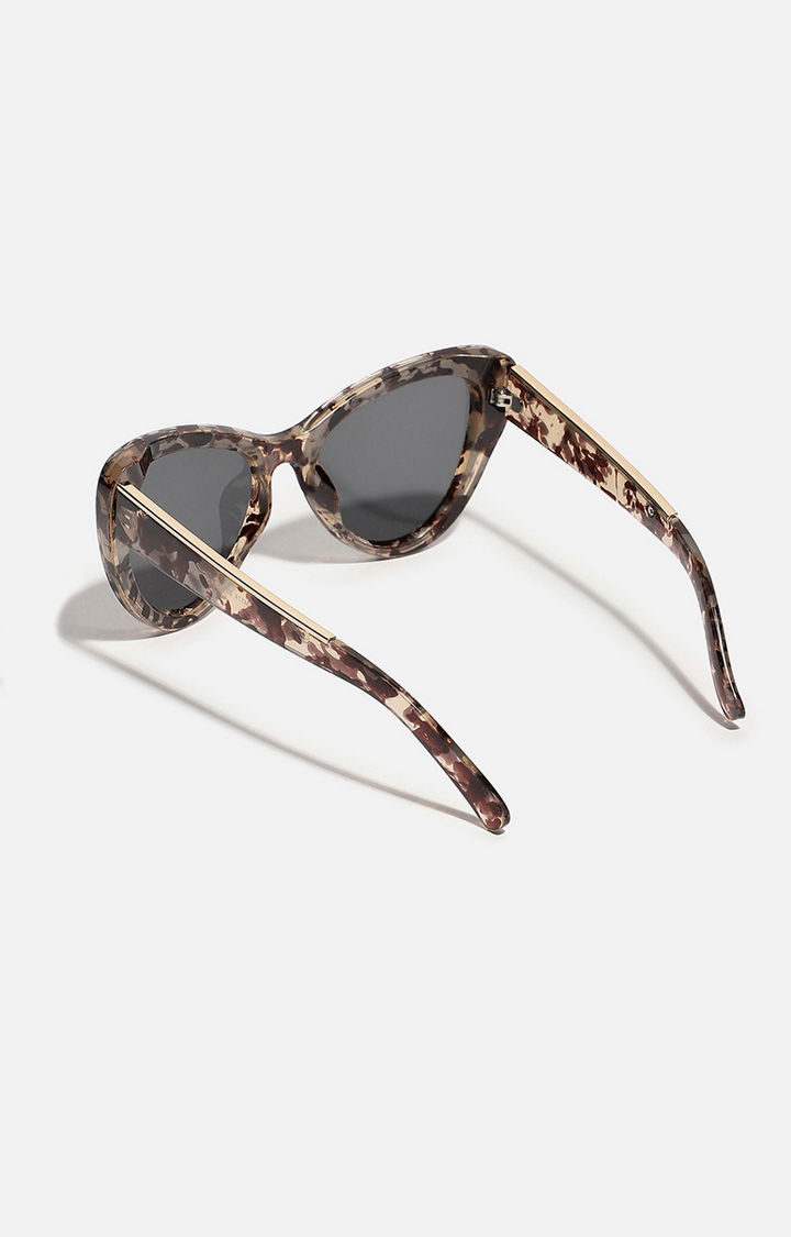 Women s Animal Print Frame Tinted lens Cat eye Sunglasses