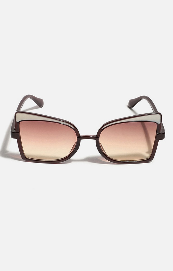 Women's Brown Oversized Sunglasses