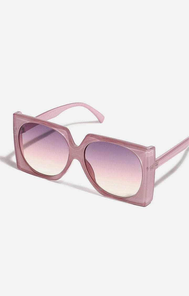 Women's Purple colour Tinted Lens Oversized Sunglasses
