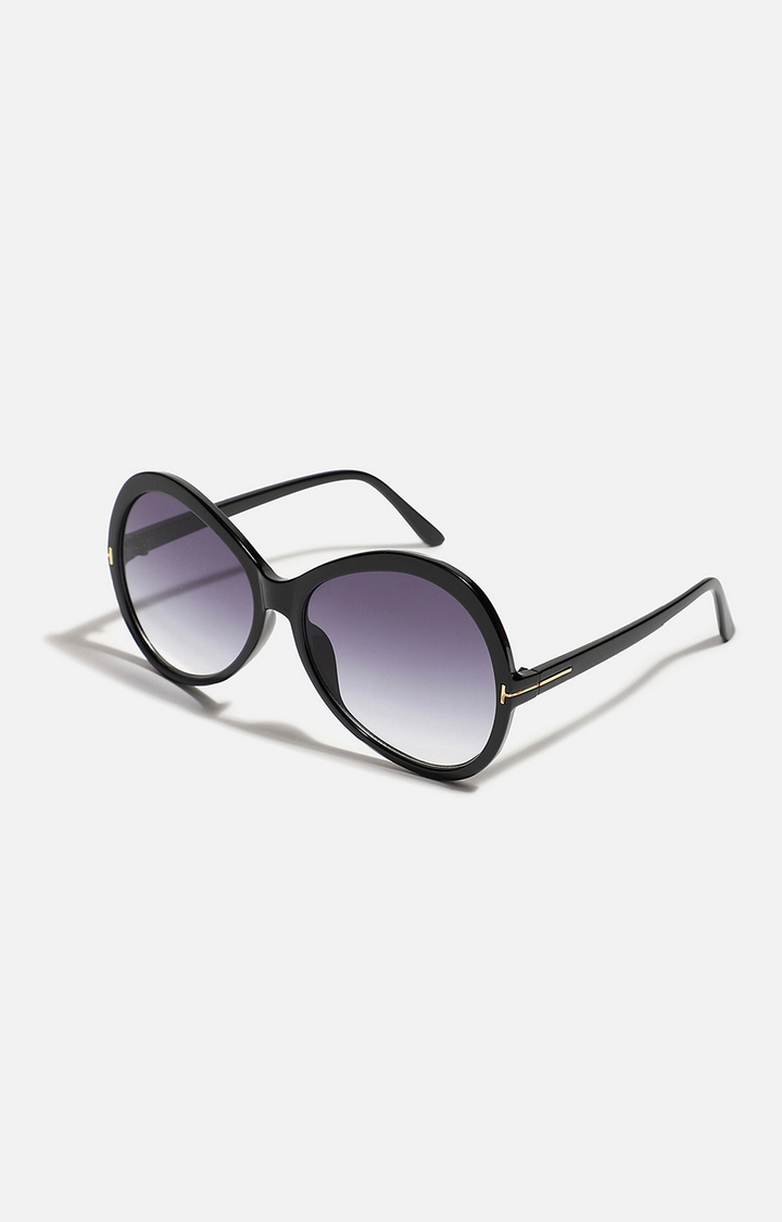haute sauce | Women's Tinted Lens Black frame Oversized Sunglasses