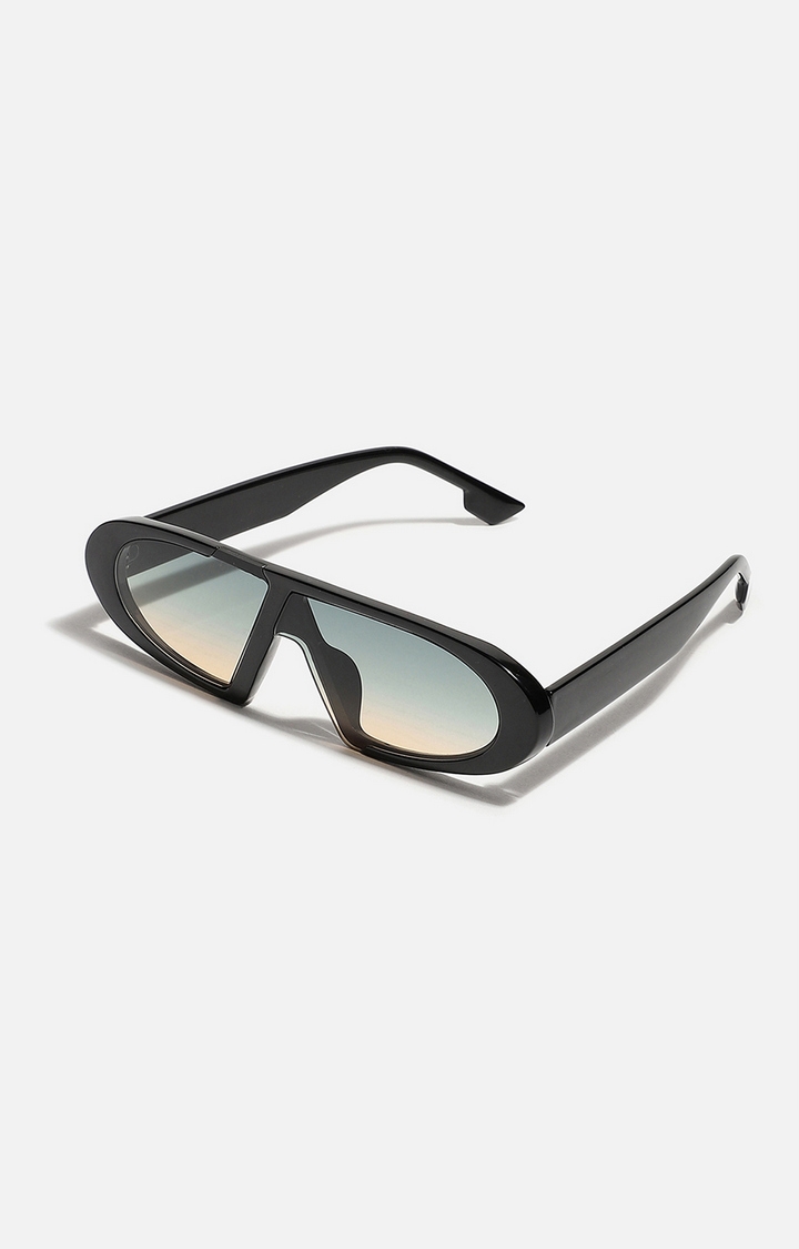 haute sauce | Unisex Black Oversized Sunglasses
