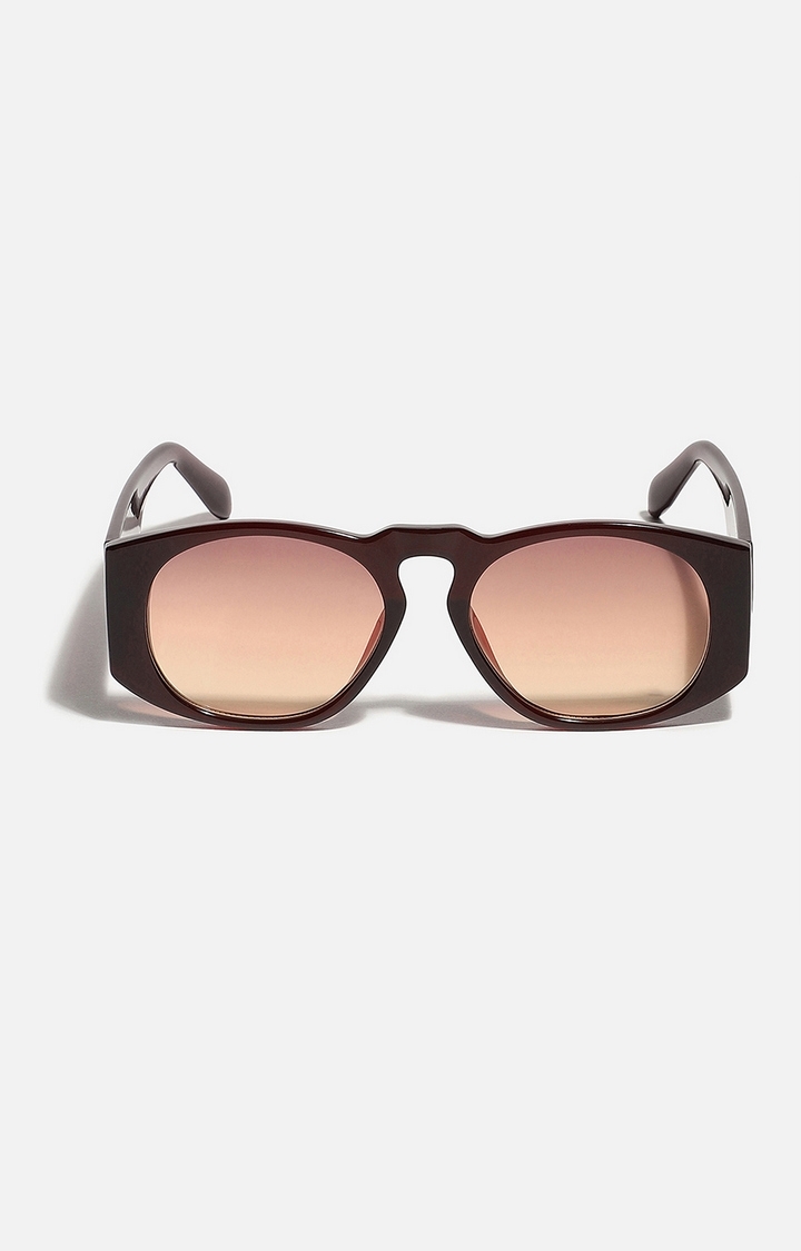 Women's Tinted Lens Black & Wine Colour frame Oversized Sunglasses