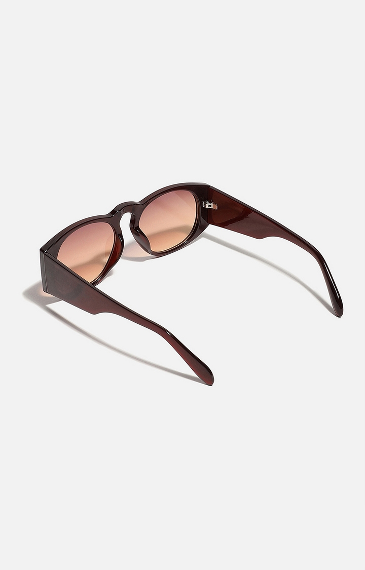 Women's Tinted Lens Black & Wine Colour frame Oversized Sunglasses