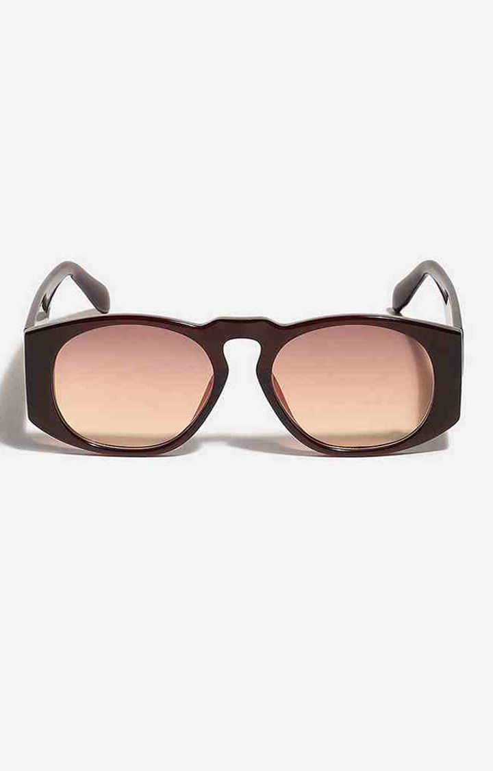 Women's Tinted Lens Black & Wine Colour frame Oversized Sunglasses