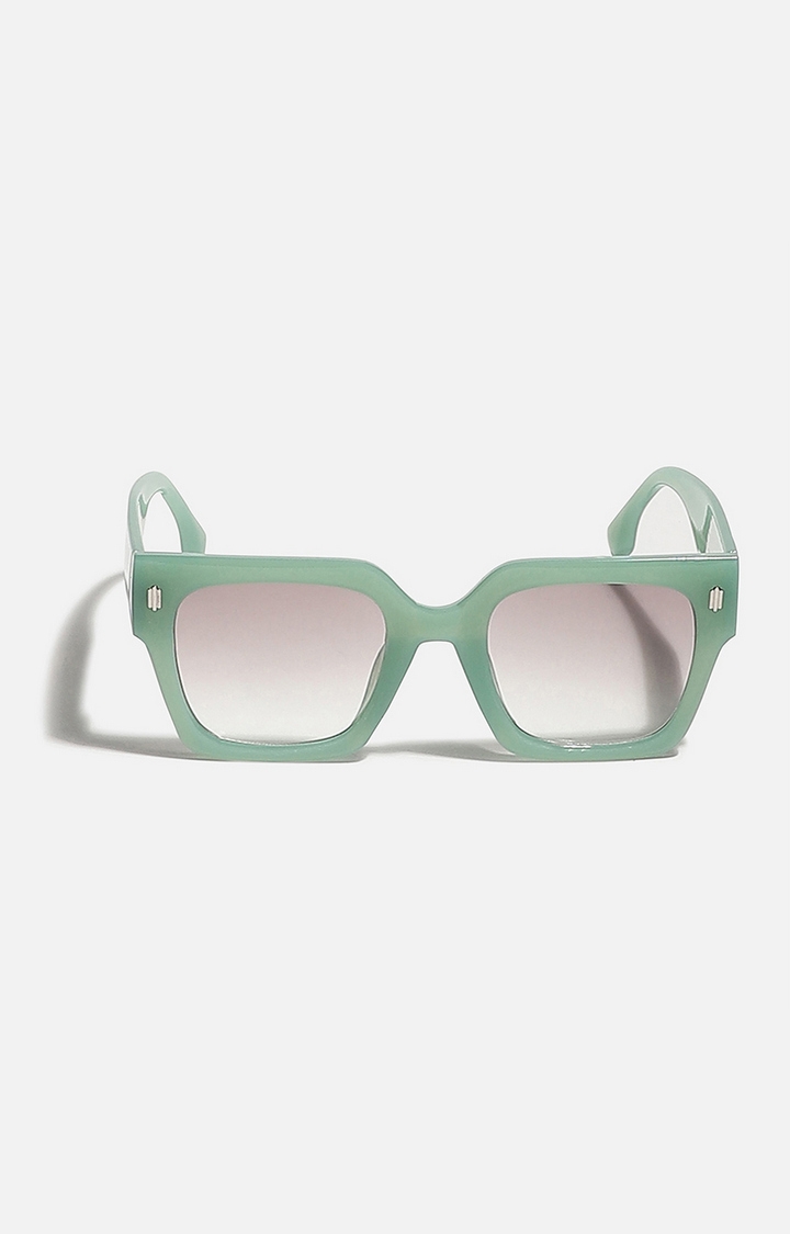 Women's Tinted Lens Green frame Oversized Sunglasses
