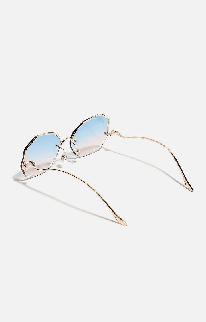 Women's Gold Round Sunglasses