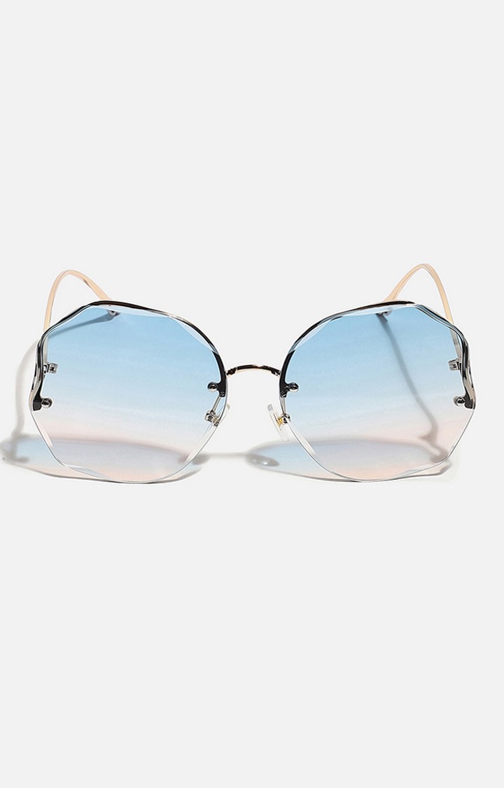 Women's Gold Round Sunglasses