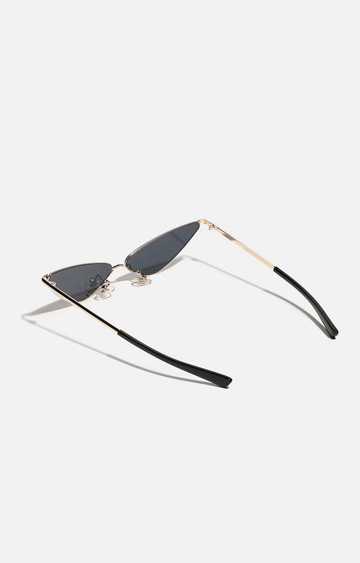 Unisex Gold Frame Tinted lens Cat eye Sunglasses
