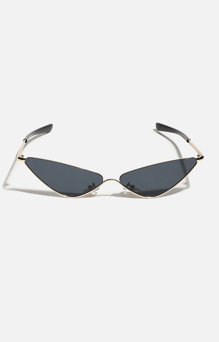 Unisex Gold Frame Tinted lens Cat eye Sunglasses