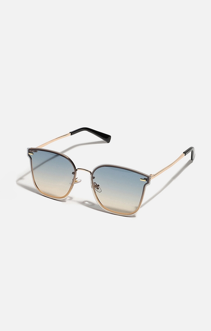 Women's Gold Wayfarer Sunglasses
