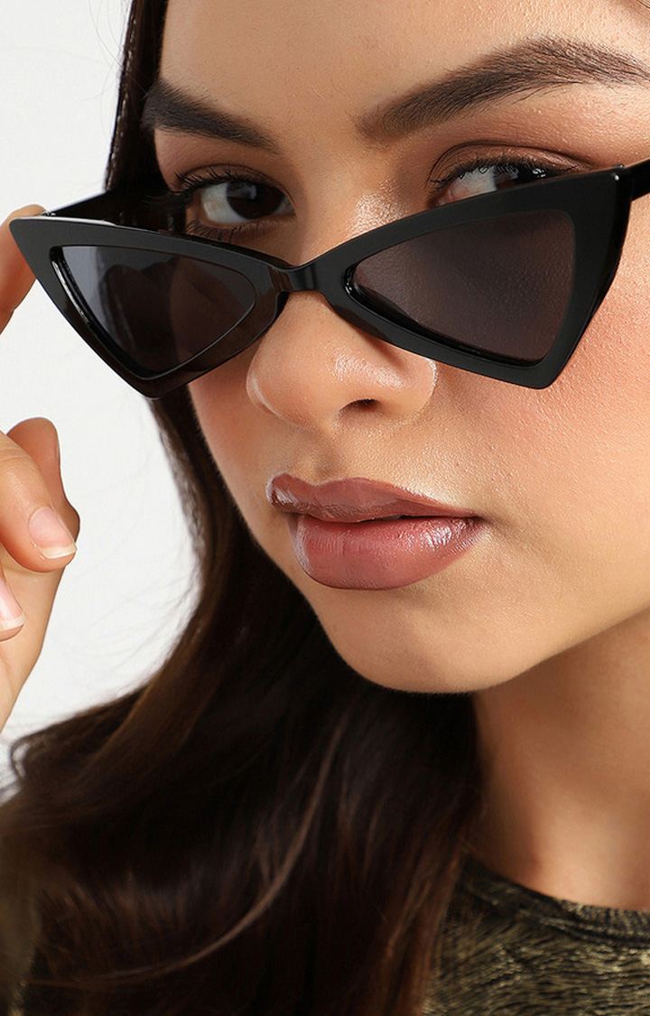Unisex Black Frame Retro Sunglasses
