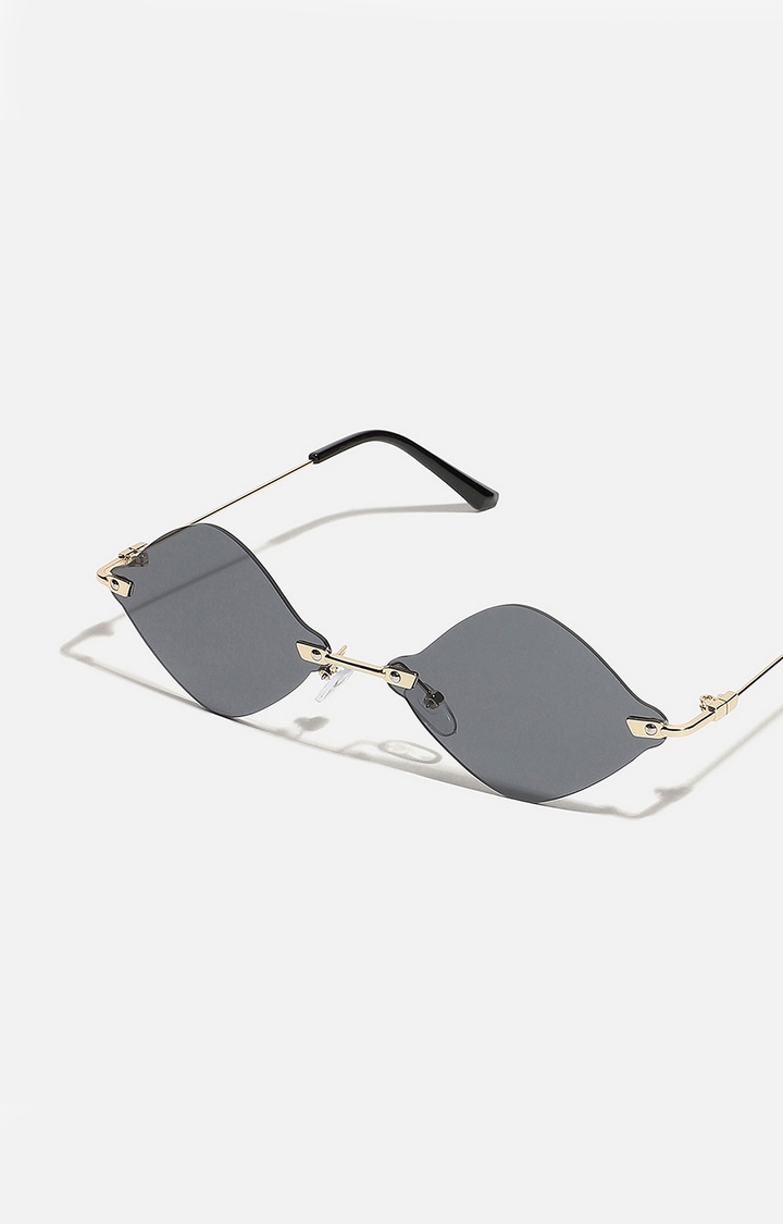 Unisex Black Frame Retro Sunglasses