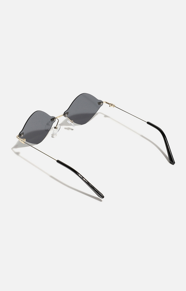 Unisex Black Frame Retro Sunglasses