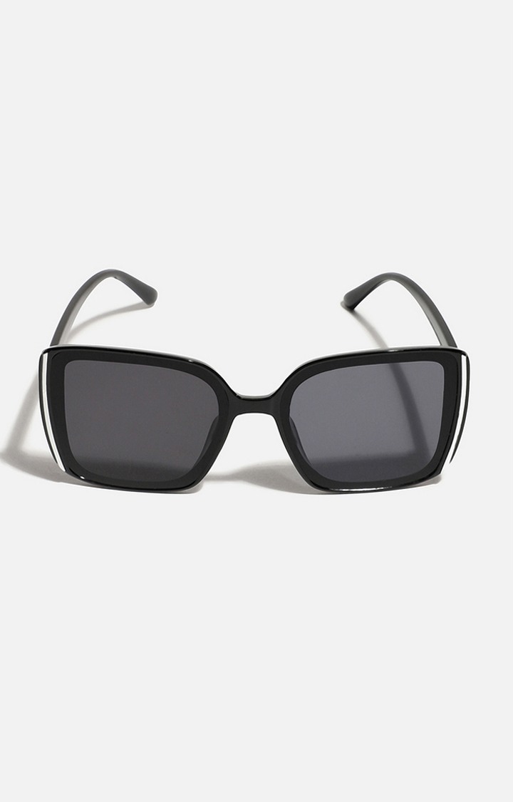 Women's Tinted Lens Black frame Oversized Sunglasses