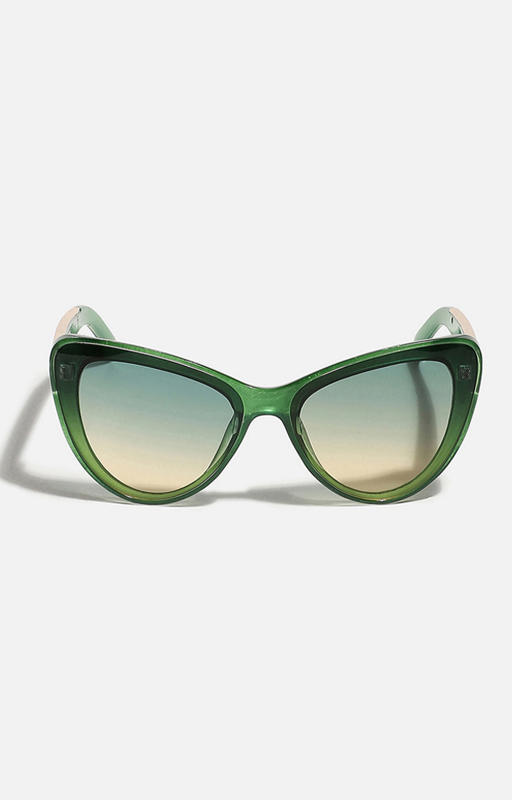 Women's Green Frame Tinted lens Cat eye Sunglasses