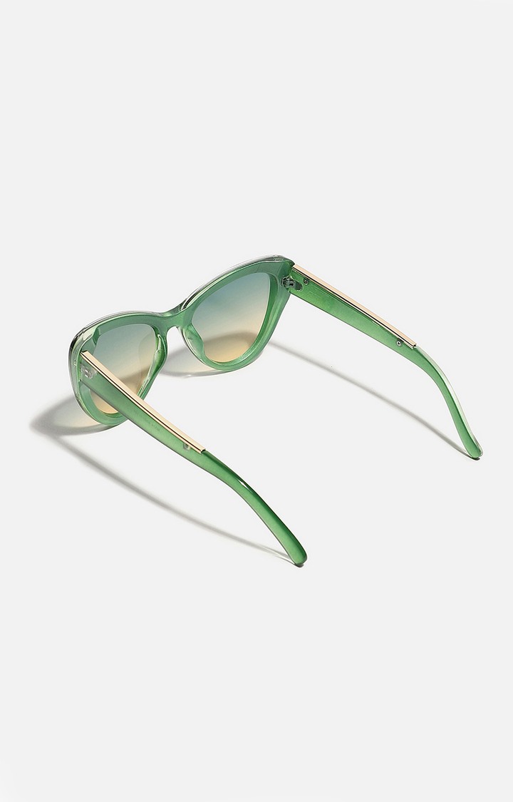 Women's Green Frame Tinted lens Cat eye Sunglasses