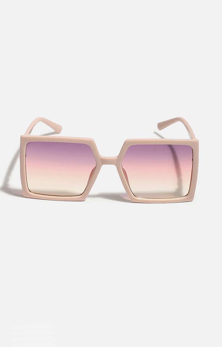 haute sauce | Women's Pink Rectangular Sunglasses