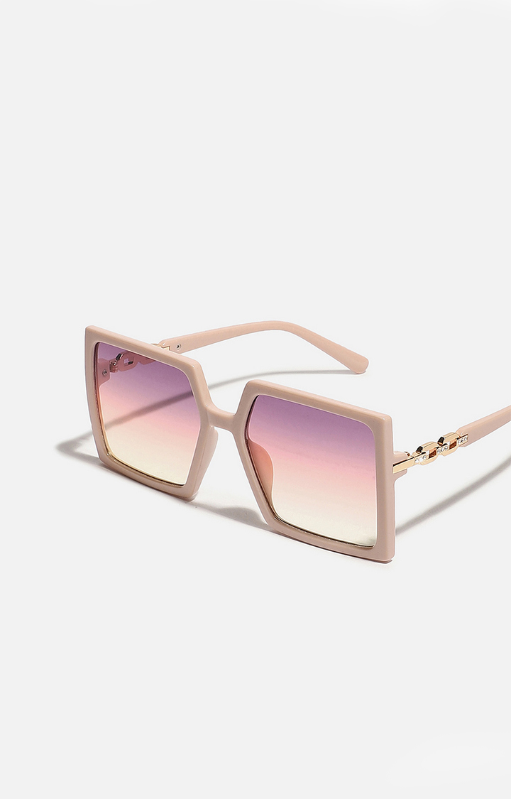 Pink hotsell square sunglasses