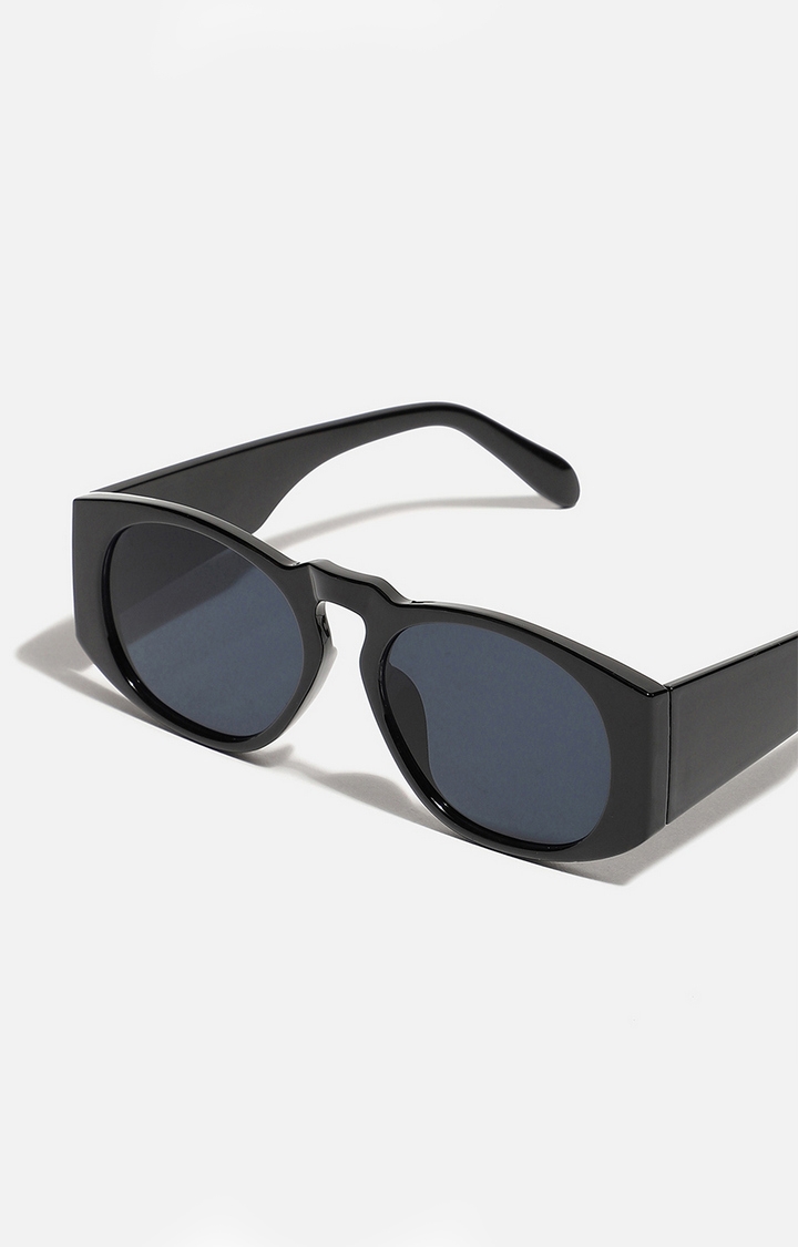 Women's Black Frame Retro Sunglasses