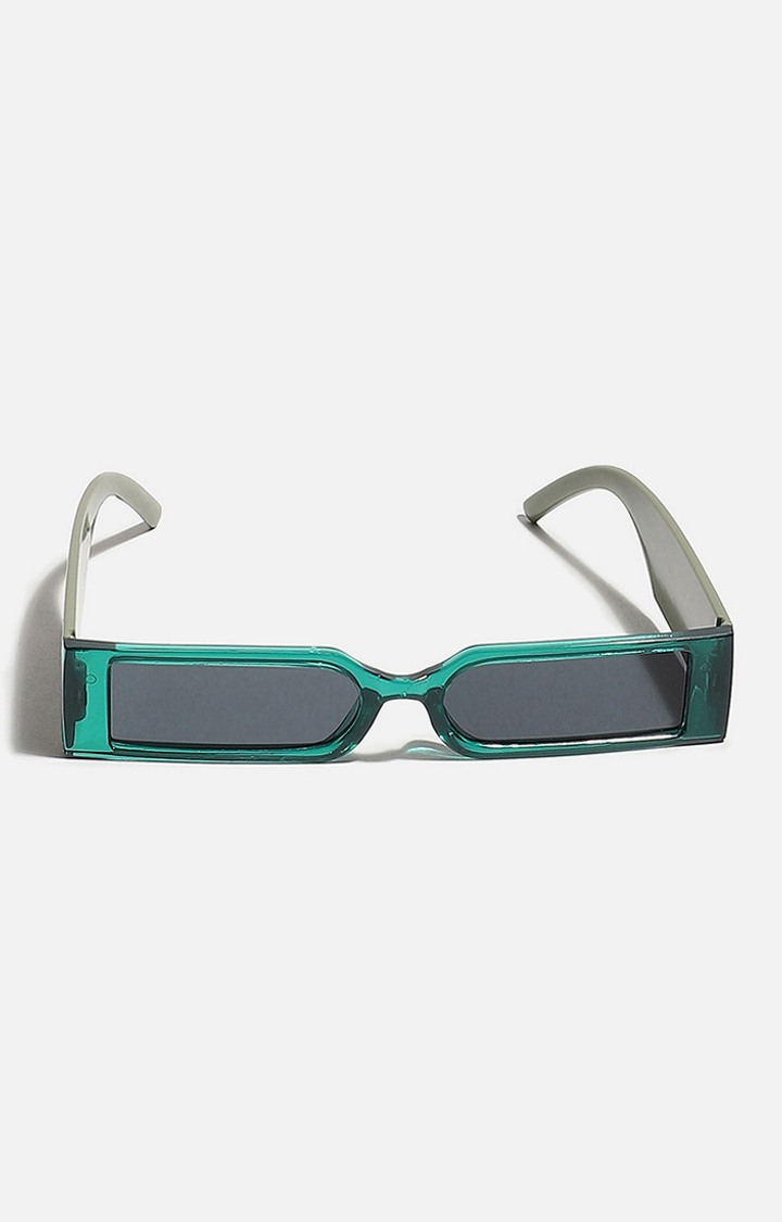 haute sauce | Women's Green Rectangular Sunglasses