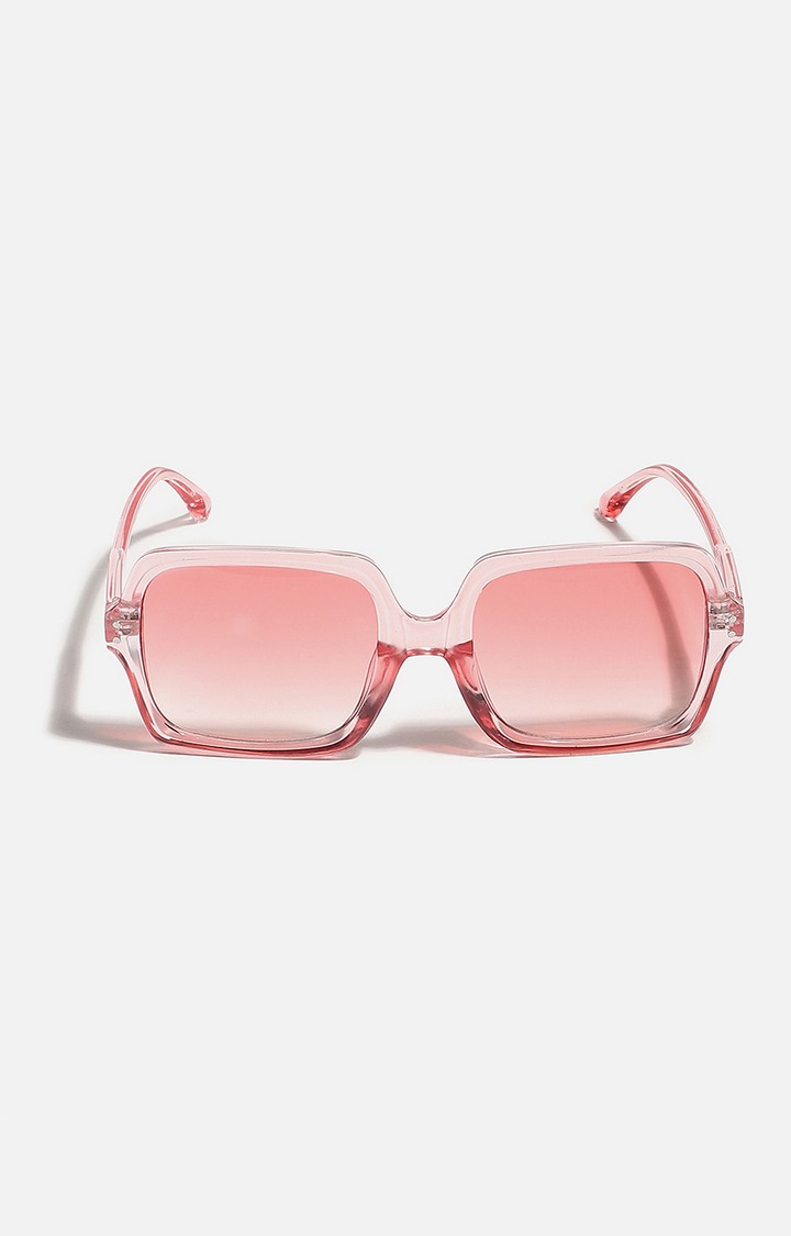 Women's Tinted Lens Pink frame Oversized Sunglasses