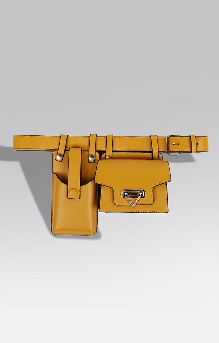 Women's Yellow Waist bag