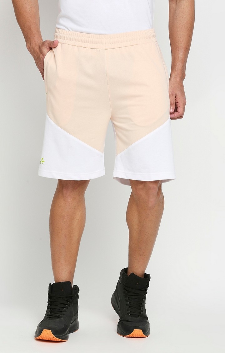 FITZ | Fitz Colorblock Cotton Blend Slim Fit Shorts - Pink Champagne
