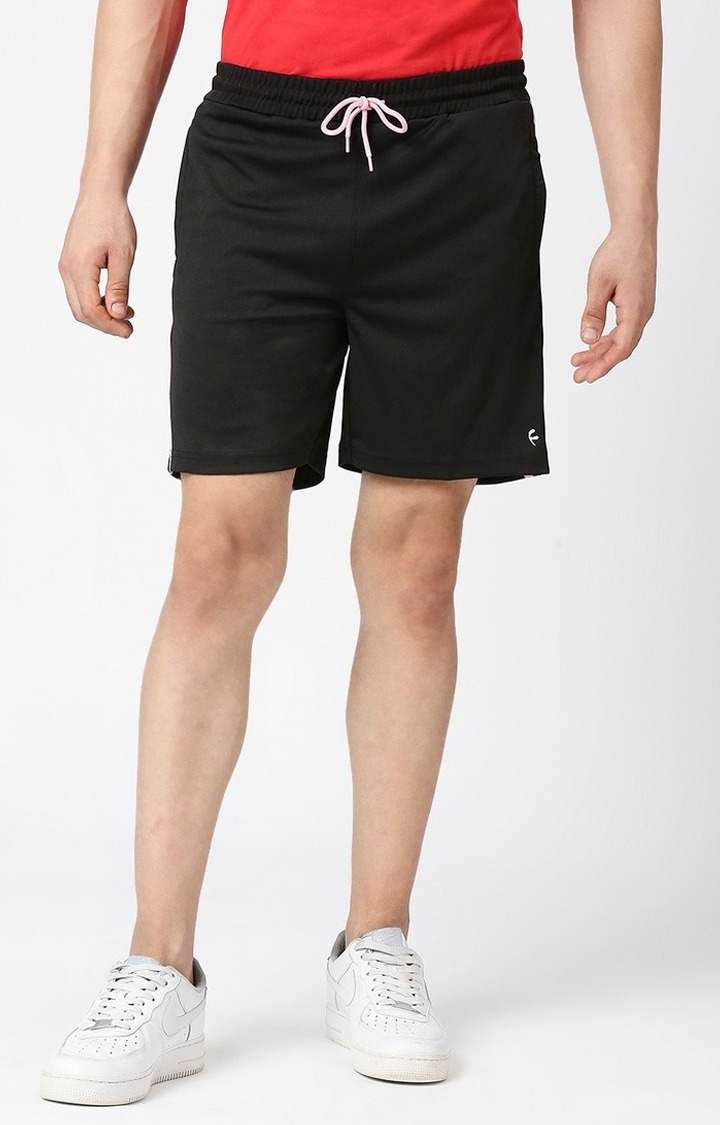Fitz Solid Spandex Slim Fit Shorts - Jet Black
