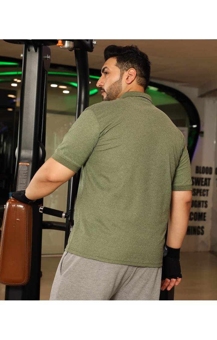 Men's Green Solid T-Shirts