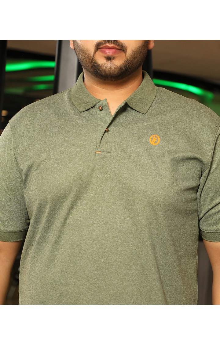 Men's Green Solid T-Shirts