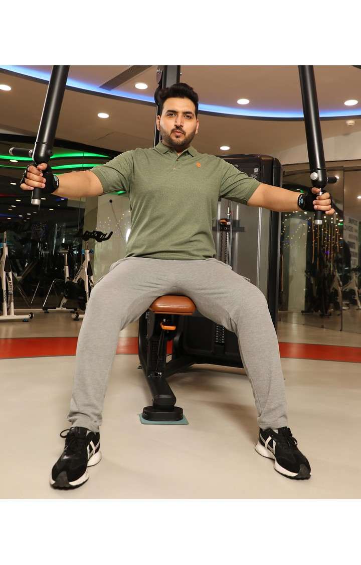 Men's Green Solid T-Shirts