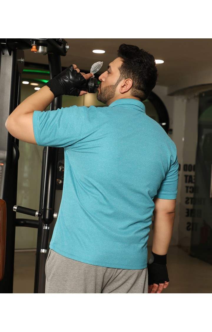 Men's Blue Solid T-Shirts