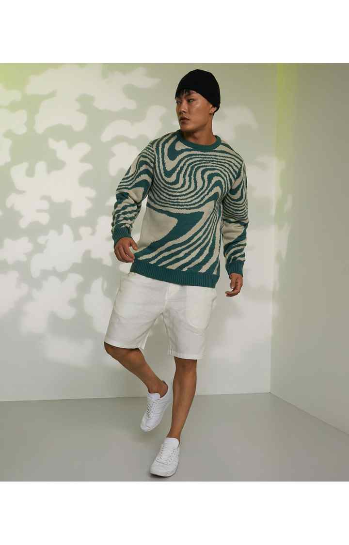 Men's Red Solid Sweaters