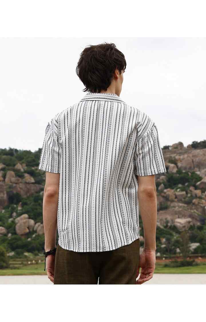 Men's Multicolor Striped Oversized Shirts