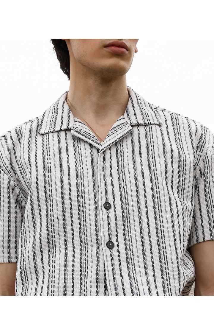 Men's Multicolor Striped Oversized Shirts