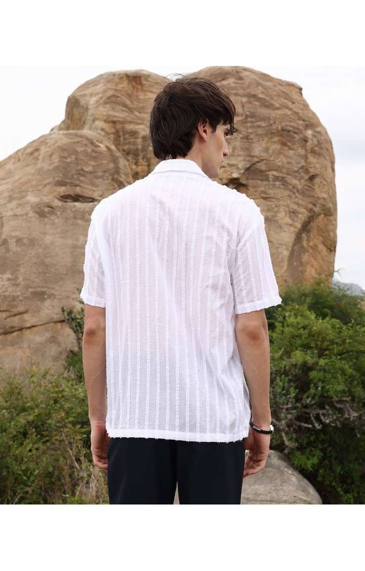 Men's Black Solid Casual Shirts
