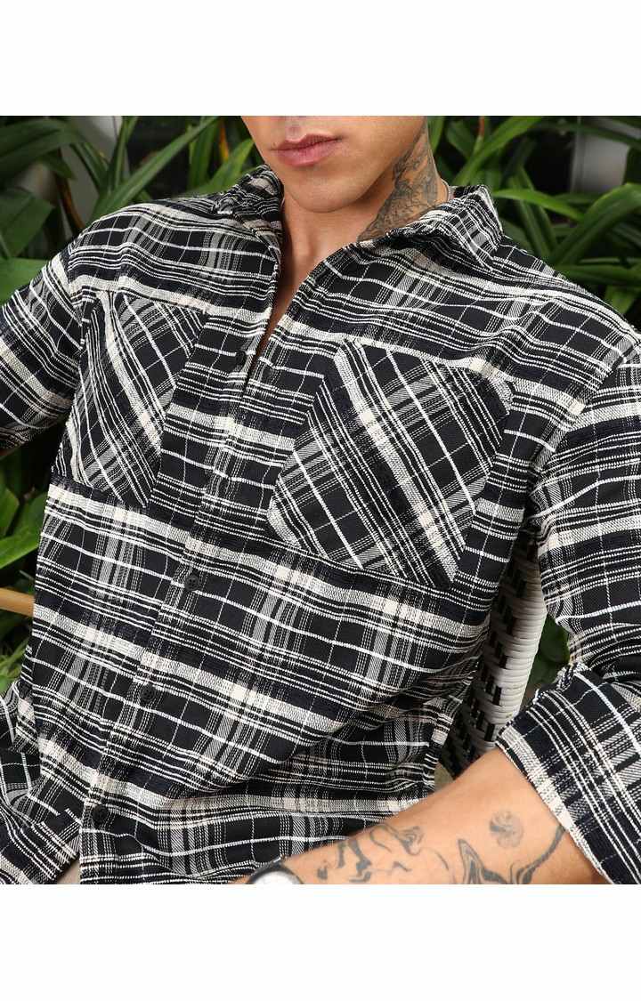 Men's Multicolor Checked Oversized Shirts