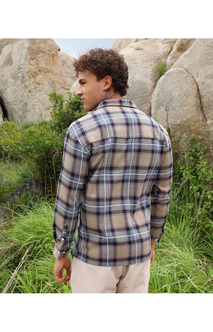 Men's Multicolor Checked Casual Shirts