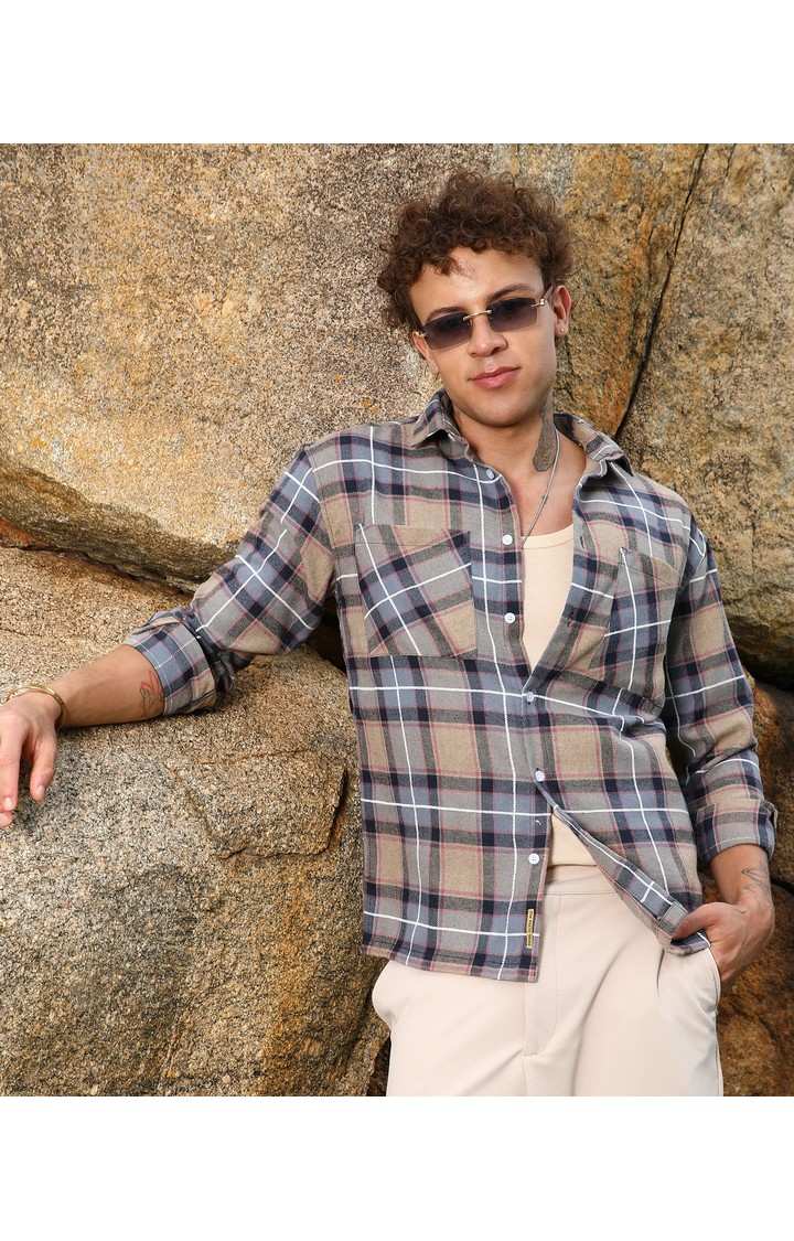 Men's Multicolor Checked Casual Shirts