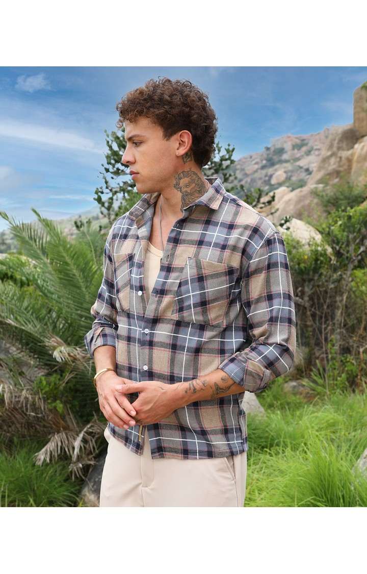 Men's Multicolor Checked Casual Shirts