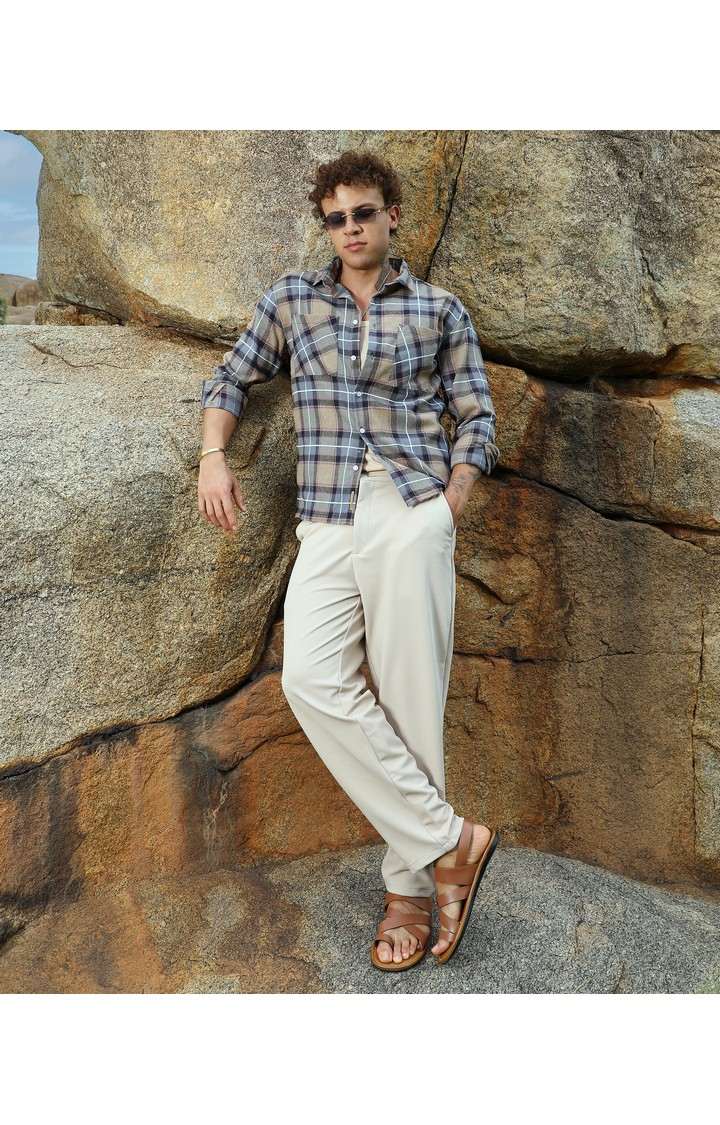 Men's Multicolor Checked Casual Shirts