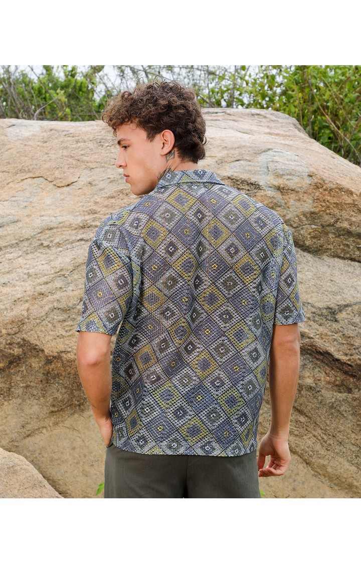 Men's Multicolor Printed Oversized Shirts