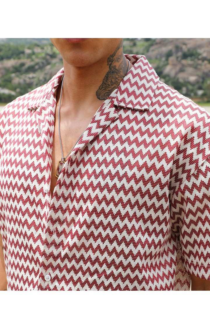 Men's Multicolor Striped Oversized Shirts