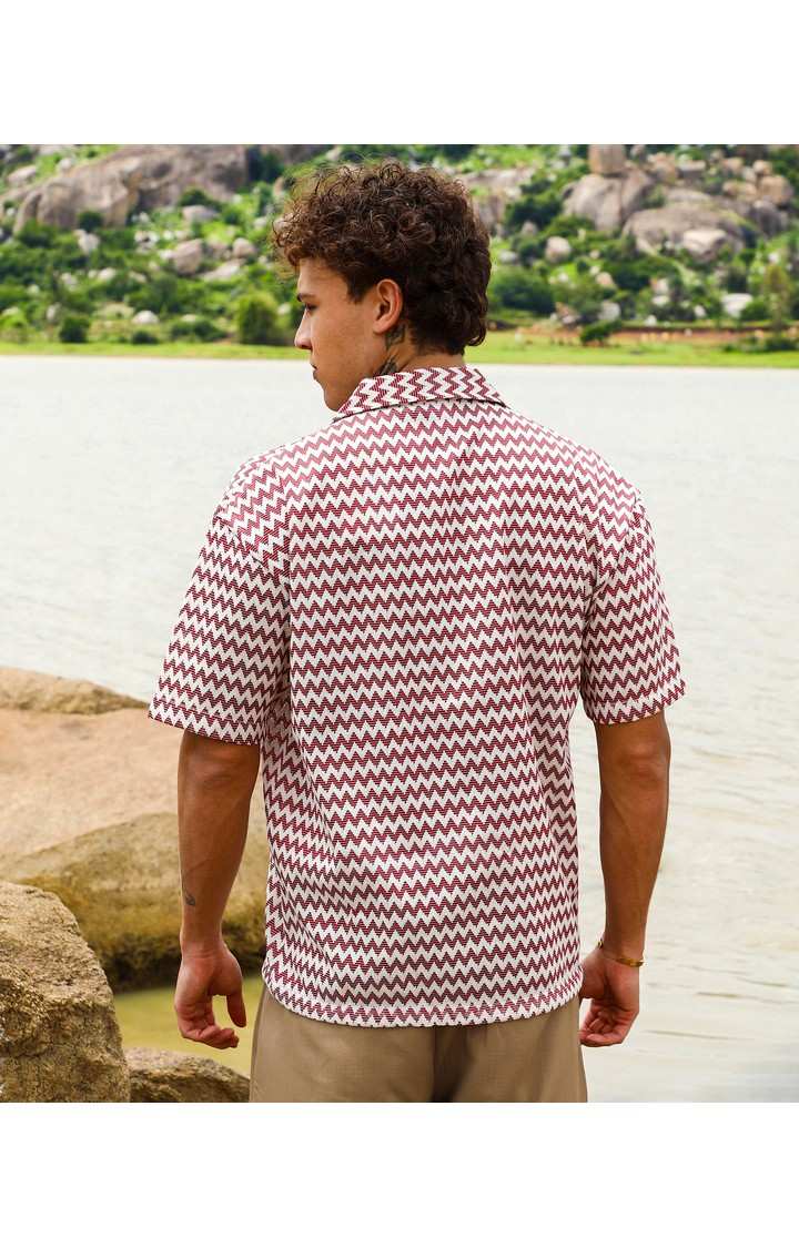 Men's Multicolor Striped Oversized Shirts