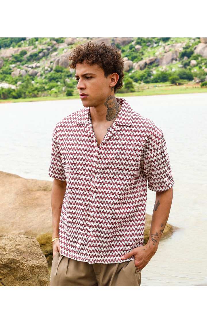 Men's Multicolor Striped Oversized Shirts