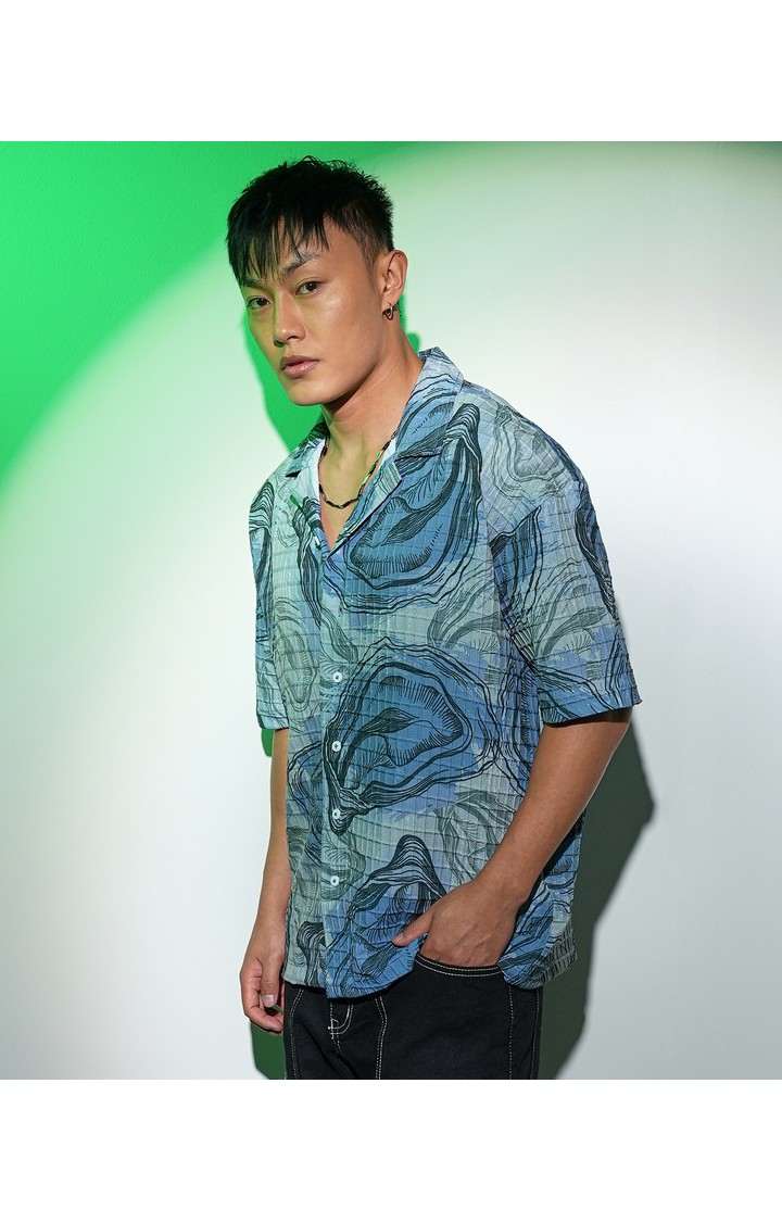 Men's Multicolor Printed Oversized Shirts