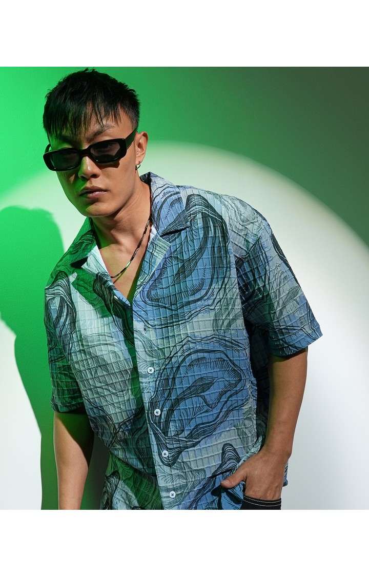 Men's Multicolor Printed Oversized Shirts