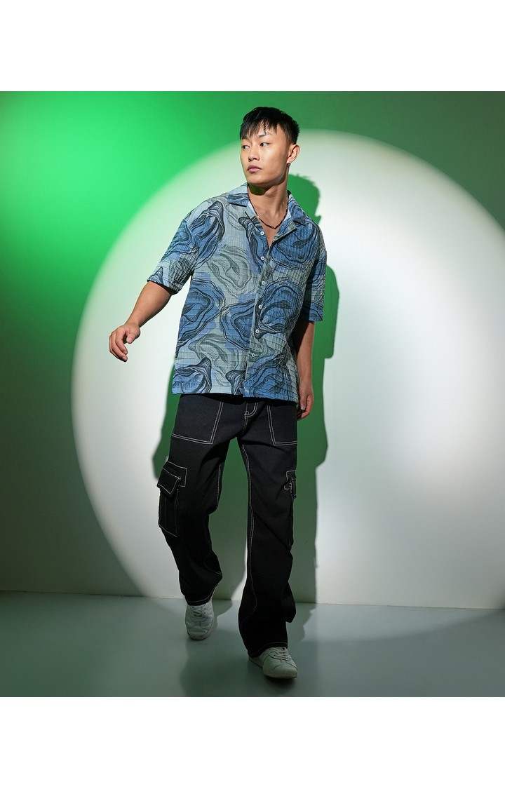 Men's Multicolor Printed Oversized Shirts