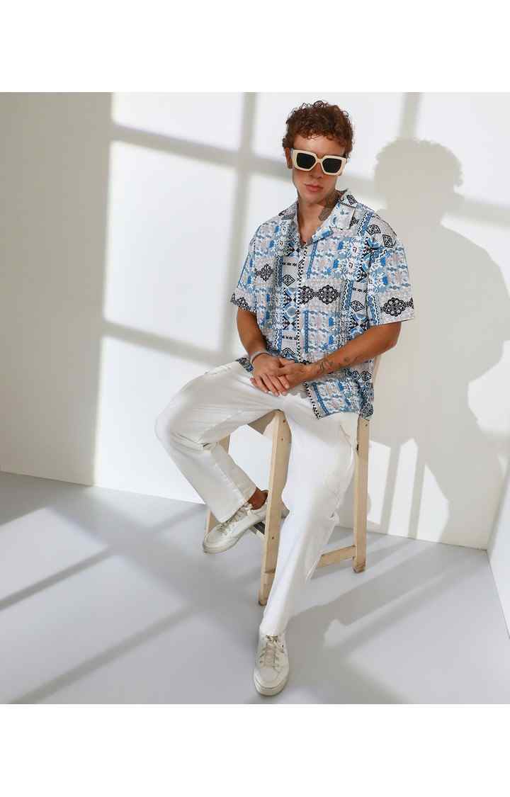Men's Multicolor Printed Oversized Shirts